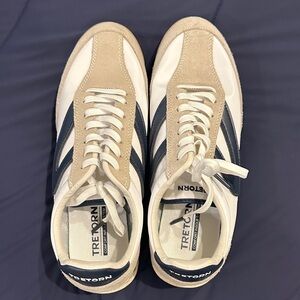 Tretorn women’s White, Tan, and Blue Sneakers